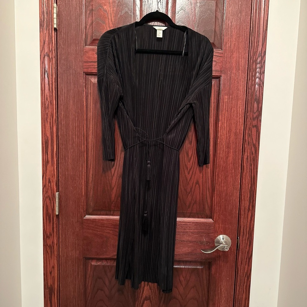 Plisse midi duster